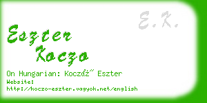 eszter koczo business card